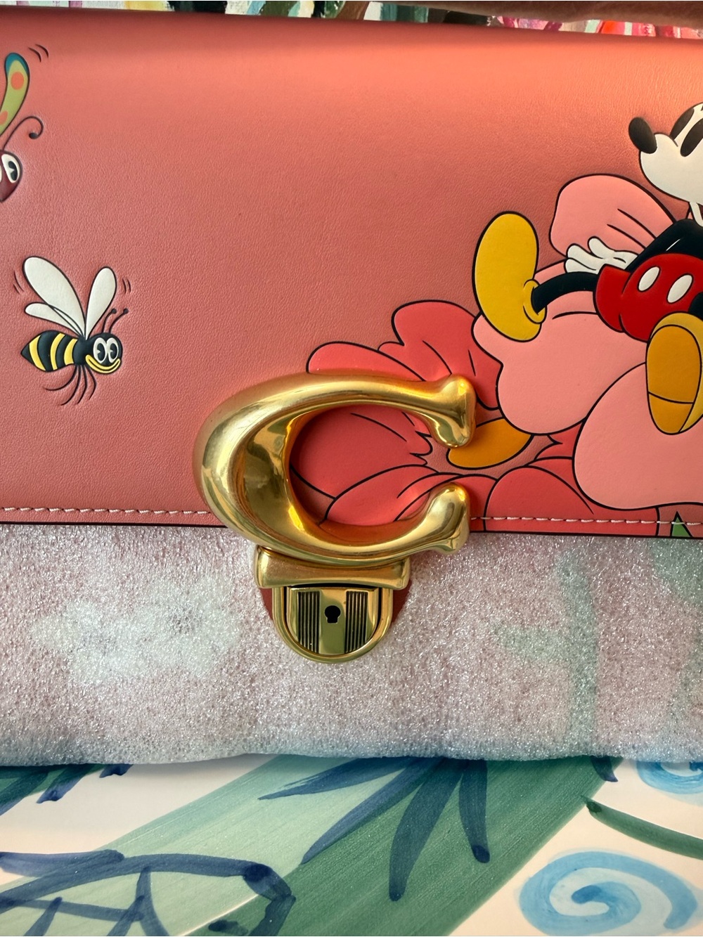NWT Disney x Coach studio shoulder bag Mickey Mouse Flowers CH413 Rare - Picture 4 of 14